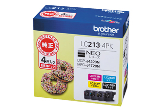 LC213-4PK (お徳用4色パック) インクカートリッジ 純正 | ブラザー